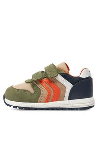 Geox Sneakersy B Alben Boy B453CA 02214 CF3F4 S Khaki. Kolor: brązowy. Materiał: zamsz, skóra #6