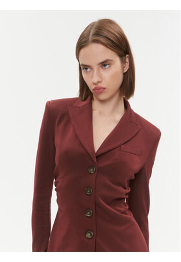 Pinko Marynarka Edvige 100259 A04I Bordowy Slim Fit. Kolor: czerwony. Materiał: syntetyk