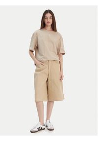 Adidas - adidas T-Shirt Essentials Boyfriend KD1368 Beżowy Oversize. Kolor: beżowy. Materiał: bawełna #3