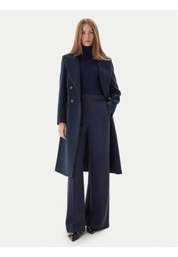 Maryley Płaszcz przejściowy 25IB807/01BL Granatowy Regular Fit. Kolor: niebieski. Materiał: syntetyk