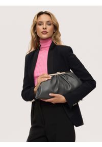 Kazar - Elegancka skórzana torebka pouch bag w szarym kolorze. Kolor: szary. Materiał: skórzane. Styl: elegancki. Rodzaj torebki: do ręki #3