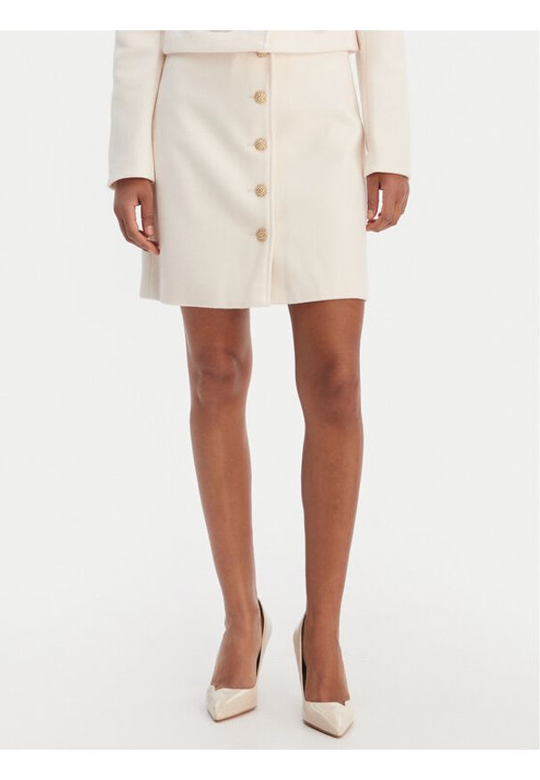 Morgan Spódnica trapezowa 261-JIKTORY Beżowy Regular Fit. Kolor: beżowy. Materiał: syntetyk