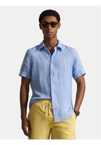 Polo Ralph Lauren Koszula 710968912501 Niebieski Regular Fit. Typ kołnierza: polo. Kolor: niebieski. Materiał: len #1