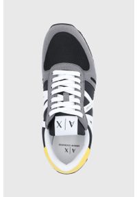 Armani Exchange buty Rio XUX017.XCC68.K662 kolor szary. Nosek buta: okrągły. Zapięcie: sznurówki. Kolor: szary. Materiał: guma #3