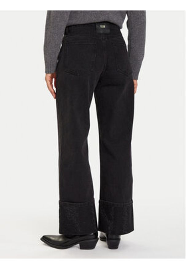 Eleh Jeansy EL072 Czarny Regular Fit. Kolor: czarny