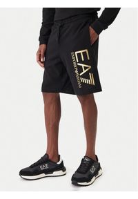 EA7 Emporio Armani Szorty sportowe 7M001414 AF22266 MC004 Czarny Regular Fit. Kolor: czarny. Materiał: bawełna. Styl: sportowy #1