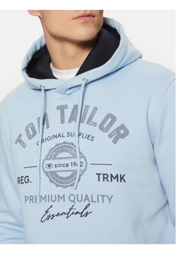 Tom Tailor Bluza 1043292 Niebieski Regular Fit. Kolor: niebieski. Materiał: syntetyk, bawełna