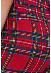 Red Valentino Spodnie damskie kolor czerwony proste high waist. Okazja: na co dzień. Stan: podwyższony. Kolor: czerwony. Styl: casual #3