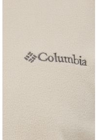 columbia - Columbia Bluza męska kolor beżowy gładka. Okazja: na co dzień. Kolor: beżowy. Materiał: materiał, włókno, syntetyk. Długość: krótkie. Wzór: gładki. Styl: casual