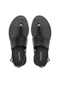 Calvin Klein Sandały Almond Tp Sandal-Hf Mono HW0HW01536 Czarny. Kolor: czarny. Materiał: skóra #3