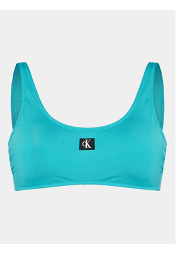 Calvin Klein Swimwear Góra od bikini KW0KW02344 Niebieski. Kolor: niebieski. Materiał: syntetyk
