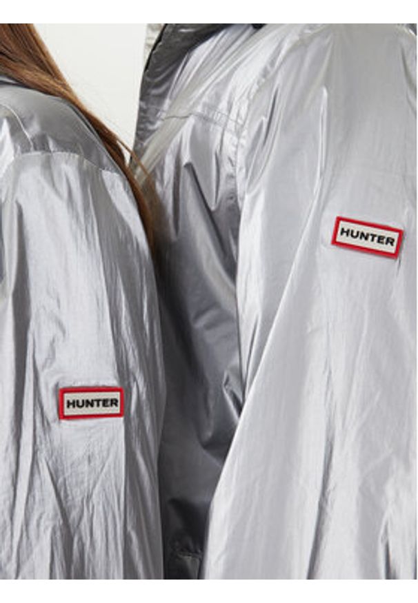 Hunter Kurtka przeciwdeszczowa HARU0008261 Srebrny Regular Fit. Kolor: srebrny. Materiał: syntetyk