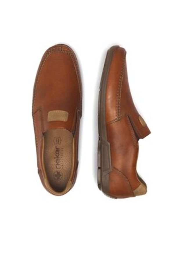 Rieker Półbuty 09053-24 Brązowy. Kolor: brązowy. Materiał: skóra