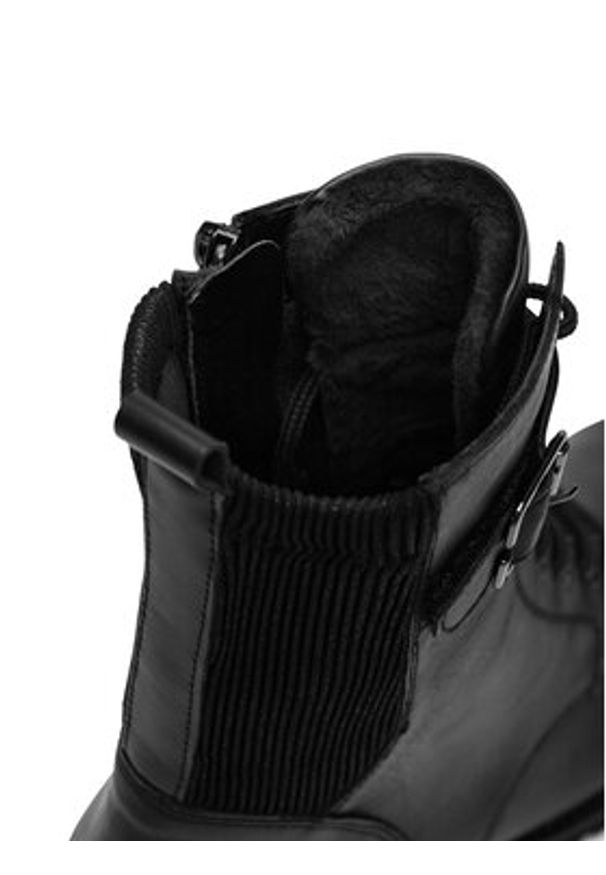 Remonte Trzewiki D8664-00 Czarny. Kolor: czarny. Materiał: skóra