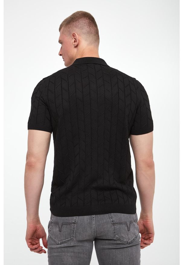 Polo męskie dzianinowe Kenoro JOOP!. Typ kołnierza: polo. Materiał: dzianina