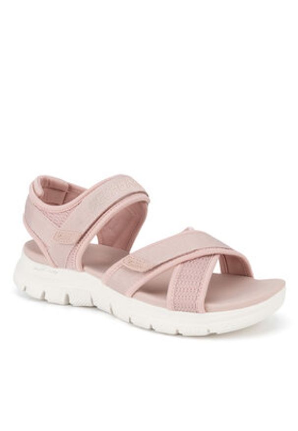 skechers - Skechers Sandały FLEX APPEAL 4.0 119487 Różowy. Kolor: różowy. Materiał: materiał