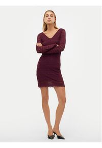 Vero Moda Sukienka koktajlowa Zoe 10315445 Bordowy Slim Fit. Kolor: czerwony. Materiał: syntetyk. Styl: wizytowy #2