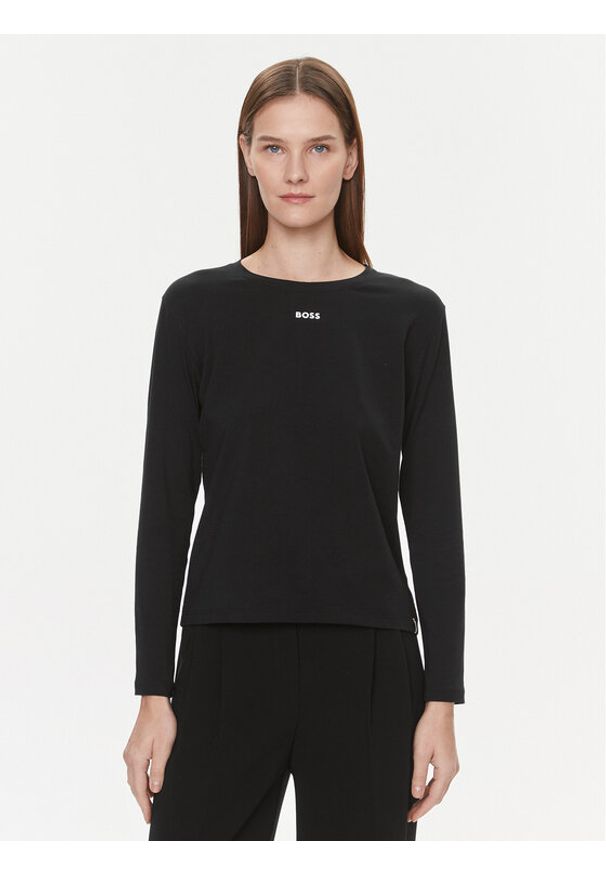 BOSS - Boss Koszulka piżamowa 50510326 Czarny Regular Fit. Kolor: czarny. Materiał: bawełna