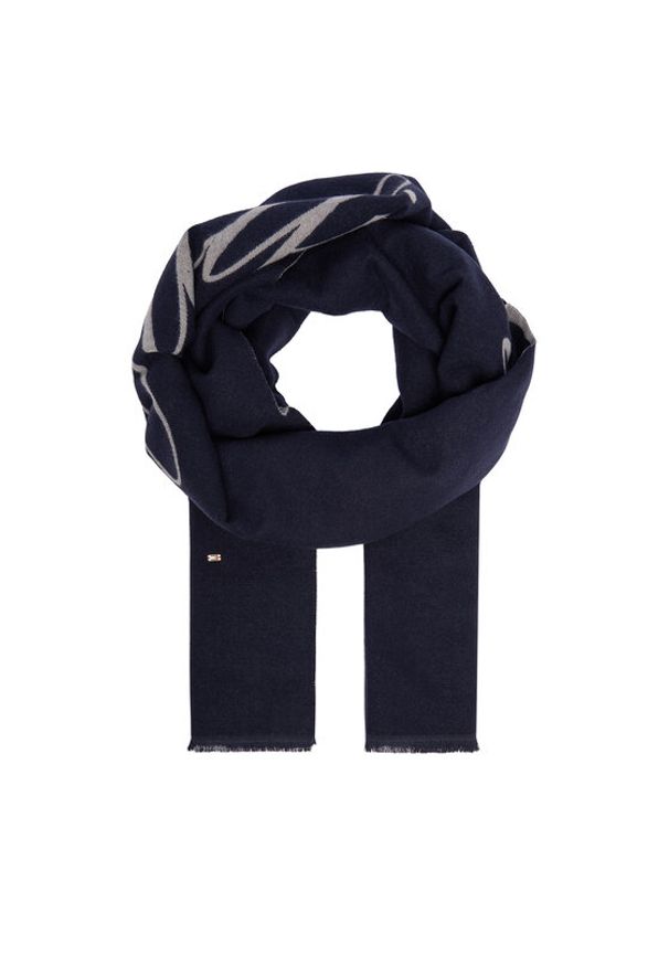 TOMMY HILFIGER - Tommy Hilfiger Szalik Logo AW0AW17352 Granatowy. Kolor: niebieski. Materiał: poliester