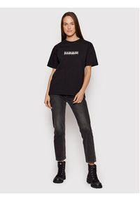 Napapijri T-Shirt S-Box NP0A4GDD Czarny Regular Fit. Kolor: czarny. Materiał: bawełna