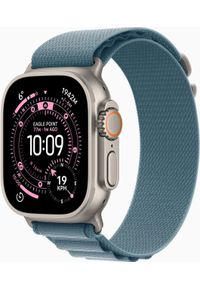 APPLE - Smartwatch Apple Watch Ultra 3 GPS + Cellular 49mm Natural Titanium / Alpine Loop M Niebieski (MEWM4QR/A). Rodzaj zegarka: smartwatch. Kolor: niebieski #1