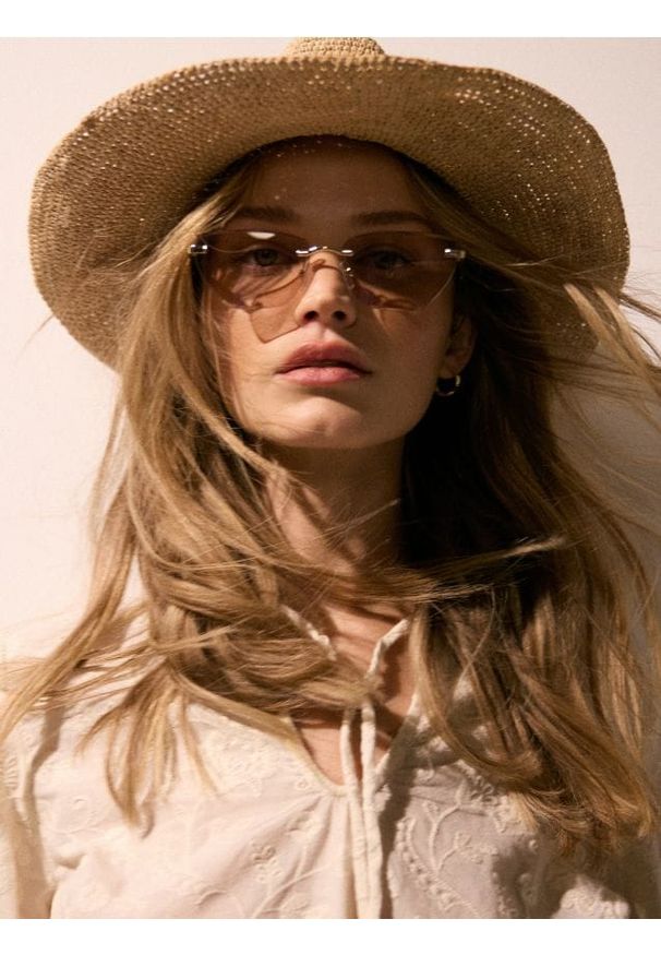 Reserved - Okulary przeciwsłoneczne - kremowy. Kolor: kremowy