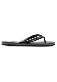 Quiksilver - Klapki dla Mężczyzn MOLOKAI CORE. Okazja: na plażę. Kolor: szary. Materiał: guma, syntetyk. Wzór: paski. Styl: sportowy