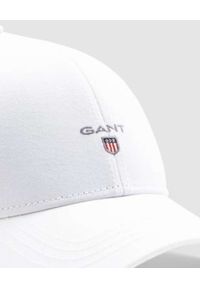 GANT - Biała czapka z daszkiem. Kolor: biały. Materiał: bawełna, len. Sezon: lato #3