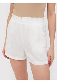 Vero Moda Szorty materiałowe Natali 10262930 Biały Regular Fit. Kolor: biały. Materiał: bawełna #4