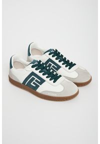 Balmain - Sneakersy męskie skórzane Swan BALMAIN. Materiał: skóra #1