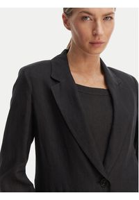 Marella Marynarka Vincita 2615041012 Czarny Regular Fit. Kolor: czarny. Materiał: len #4