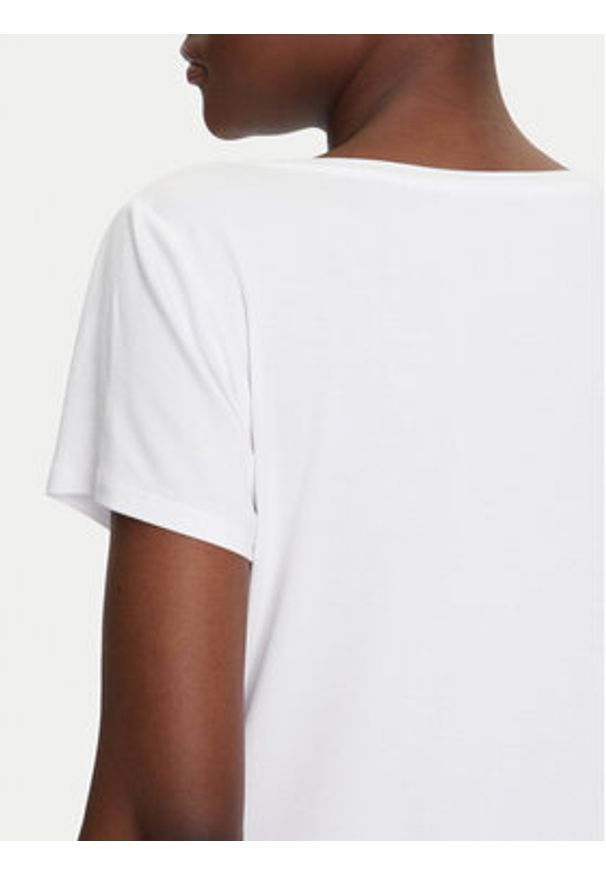 Liu Jo Beachwear T-Shirt VA5156 JS360 Biały Regular Fit. Kolor: biały. Materiał: wiskoza