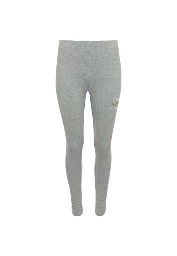 Decathlon - Damskie Legginsy Bemberg Szary Melanż - Oddychające i Elastyczne. Kolor: szary. Materiał: elastan, bawełna. Wzór: melanż
