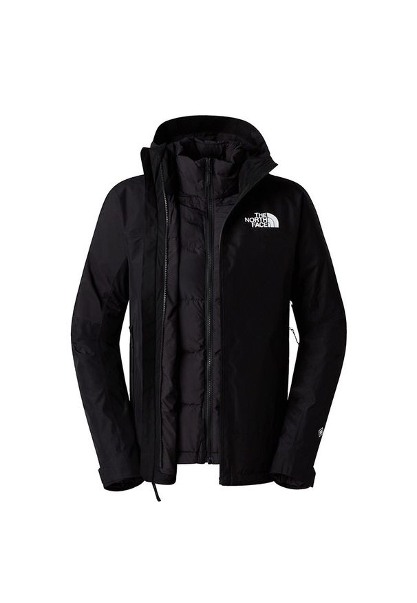 Kurtka damska The North Face 3 in 1 Mountain Light Triclimate Gore-Tex 0A84EYGOE1 - czarna. Kolor: czarny. Materiał: materiał, poliester, puch. Technologia: Gore-Tex. Sport: turystyka piesza