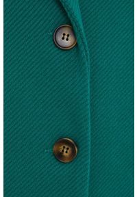Answear Lab płaszcz z wełną kolor zielony przejściowy oversize. Kolor: zielony. Materiał: wełna. Styl: wakacyjny #4
