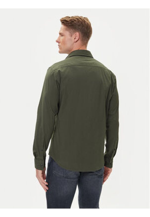 Hugo - HUGO Koszula Ermo 50500216 Zielony Slim Fit. Kolor: zielony. Materiał: bawełna