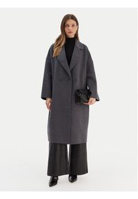 ViCOLO Płaszcz wełniany TF0003 Szary Regular Fit. Kolor: szary. Materiał: syntetyk #6