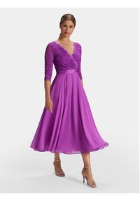 Swing Sukienka koktajlowa 5AE01600 Fioletowy Regular Fit. Kolor: fioletowy. Materiał: syntetyk. Styl: wizytowy #7