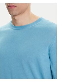 BOSS Sweter Leno-P 50468239 Błękitny Slim Fit. Kolor: niebieski. Materiał: wełna #3