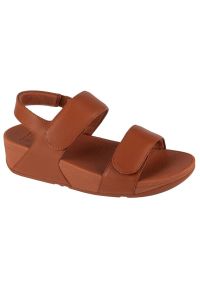 Sandały FitFlop Lulu FV8-592 brązowe. Zapięcie: rzepy. Kolor: brązowy. Materiał: guma, skóra. Sezon: lato