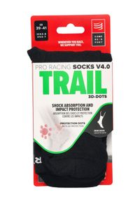 Skarpety biegowe Compressport Pro Racing Socks v4.0 Trail. Kolor: biały, czarny, wielokolorowy