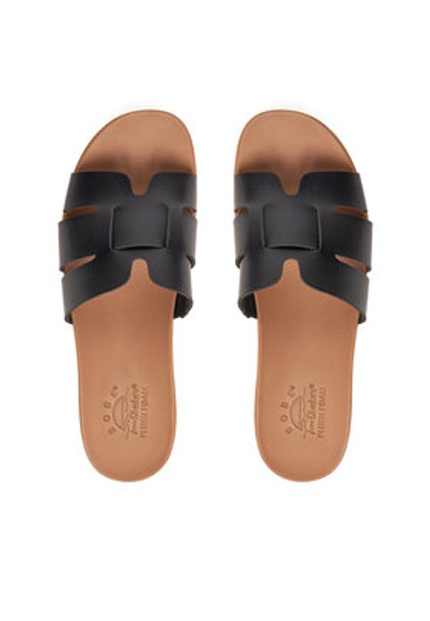 skechers - Skechers Klapki BOBS Desert Kiss Low-Peak Look 114707/BLK Czarny. Kolor: czarny. Materiał: skóra
