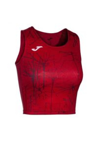Tank top do biegania damski Joma Elite IX Crop top. Kolor: czerwony. Sport: bieganie #1