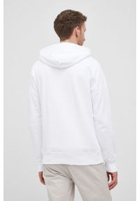 Calvin Klein Jeans Bluza bawełniana J30J320805.PPYY męska kolor biały z kapturem z aplikacją. Okazja: na co dzień. Typ kołnierza: kaptur. Kolor: biały. Materiał: bawełna. Wzór: aplikacja. Styl: casual #5
