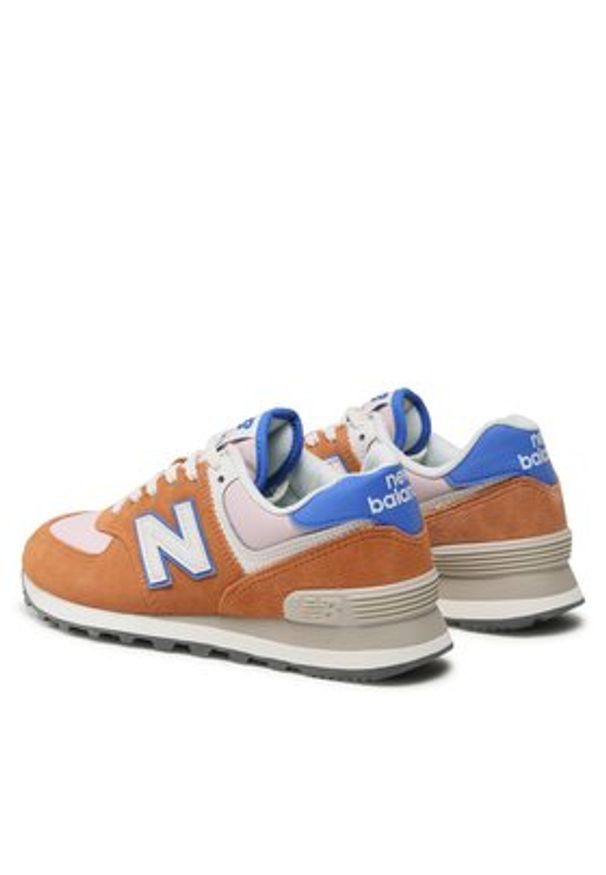 New Balance Sneakersy WL574QB Brązowy. Kolor: brązowy. Materiał: zamsz, skóra. Model: New Balance 574