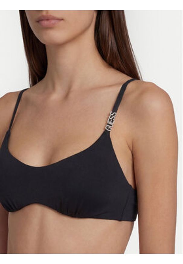 Guess Góra od bikini E5GJ11 MC040 Czarny. Kolor: czarny. Materiał: syntetyk