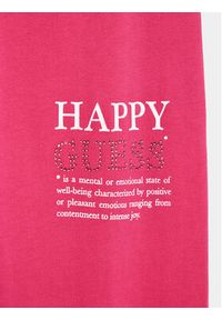 Guess Spodnie dresowe J3YQ11 KA6R4 Różowy Relaxed Fit. Kolor: różowy. Materiał: bawełna