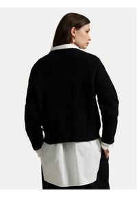 Polo Ralph Lauren Sweter 211978619001 Czarny Relaxed Fit. Typ kołnierza: polo. Kolor: czarny. Materiał: wełna #5