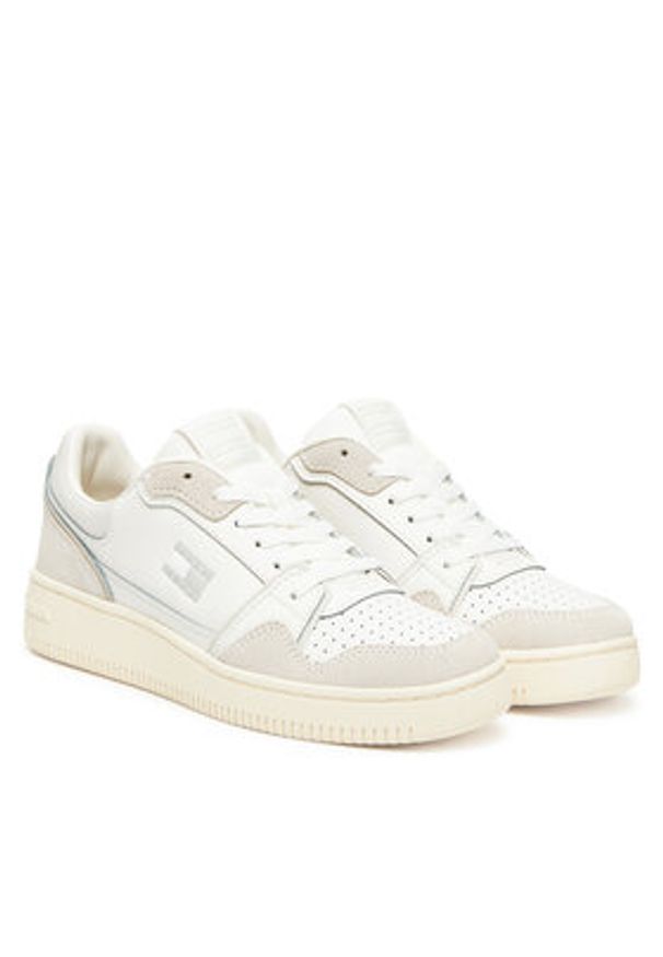 Tommy Jeans Sneakersy Tjw Retro Basket Sneaker EN0EN02818 Écru. Materiał: skóra