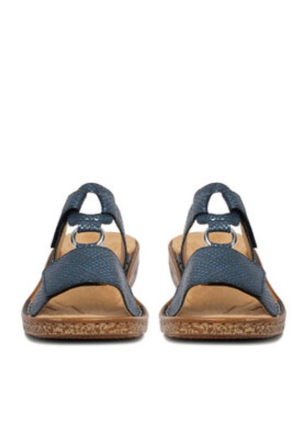 Rieker Klapki CEO-628P9-14 Granatowy. Kolor: niebieski. Materiał: skóra